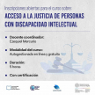 Invitan a participar de curso virtual sobre “Acceso a la justicia de personas con discapacidad intelectual”
