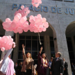 El acto de clausura culminó con un acto simbólico de lanzamiento de globos color rosa en la explanada del Palacio de Justicia de Asunción.