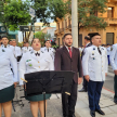 Momento de la entonación del Himno Nacional Paraguayo.