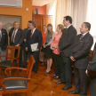 Los conferencistas visitaron al ministro Raúl Torres Kirmser.