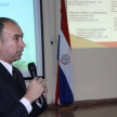 El asesor del Consejo Administrativo de la Corte Suprema de Justicia, Juan José Martínez, en la presentación del trabajo