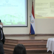 El licenciado René Ojeda, director de Coordinación Administrativa, explicando la ejecución presupuestaria de la circunscripción.