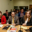 Los fiscales del caso, Juliana Giménez, Jalil Rachid y Liliana Alcaraz, escuchando la decisión del tribunal colegiado.