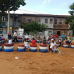 Comunidad de Barrio Pelopincho en la Chacarita.