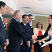 Los homenajeados recibieron el reconomiento de manos del ministro Luis María Benítez Riera.