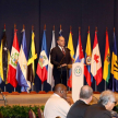 El ministro secretario de Emergencia Nacional, Joaquín Roa Burgos, brindó un discurso de apertura.