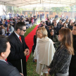 La presidenta, Alicia Pucheta, la directora de DD. HH. Nury Montiel y el ministro de Senadis, Diego Samaniego, conversan.