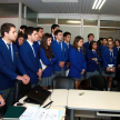 Los estudiantes tuvieron la oportunidad de conocer el despacho del juez en lo Civil y Comercial Hugo Aníbal Bécker Candia.