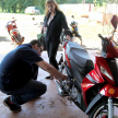 Verificación física de las motocicletas, realizada en Bella Vista Sur.