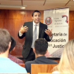 Posteriormente los universitarios dialogaron con el magistrado del fuero laboral Jorge Barbosa