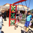 El nuevo juzgado de Paz de la localidad de Carmelo Peralta cuenta con un parque para niños