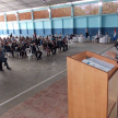 El profesor doctor Víctor Alfonso Fretes Ferreira, coordinador del Proyecto, dio las palabras de bienvenida a los presentes en el tinglado municipal de Primero de Marzo 