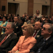 El presidente de la Corte Suprema de Justicia, doctor Víctor Núñez, junto a la ministra Gladys Bareiro de Módica y el ministro Raúl Torres Kirmser, siguiendo atentamente uno de los debates.
