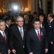 El presidente de la máxima instancia judicial acompañó al presidente de la República, Horacio Cartes.