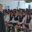 La actuaria judicial Claudia Acosta, del Juzgado de Capiatá, también se encargó de brindar una charla a los estudiantes.