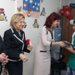 La presidenta Alicia Pucheta felicitó a los niños por los trabajos expuestos.