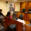 El director del Departamento de Presupuesto del Poder Judicial, licenciado Carlos Benítez, brindó una charla a los estudiantes.