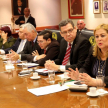 El encuentro tuvo lugar en la Sala de Sesiones del Pleno del Palacio de Justicia de Asunción.