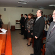 El ministro Luis María Benítez Riera, a la par de tomar el juramento, instó a los magistrados a encarar el trabajo con honradez y mucha responsabilidad.