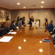 La máxima autoridad judicial, Alicia Pucheta y la ministra Miryam Peña participaron del acto de firma de convenios.