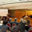 La doctora María Teresa Peralta, directora ejecutiva del Parque Tecnológico de Itaipú (PTI) inició la serie de charlas previstas dentro de la actividad.