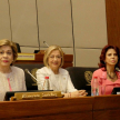Las ministras Alicia Pucheta, Miryam Peña y Gladys Bareiro de Módica participaron de la reunión.