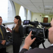Entrevista al defensor público Carlos Flores tras concluir la visita al despacho del ministro Óscar Bajac.