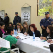 La titular de la Sala Constitucional, doctora Miryam Peña, verificando la situación procesal de los reclusos.