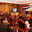La teleconferencia se realizó en la Sala de Videoconferencias del Palacio de Justicia de Asunción