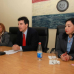 El presidente de la Asociación de Magistrados Judiciales, Dr. Gustavo Santander (centro), estuvo en la reunión.