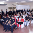 El auditorio se compuso con miembros del cuerpo de bomberos de Puerto Yguazú, magistrados, actuarios, defensores, agentes fiscales e invitados especiales.