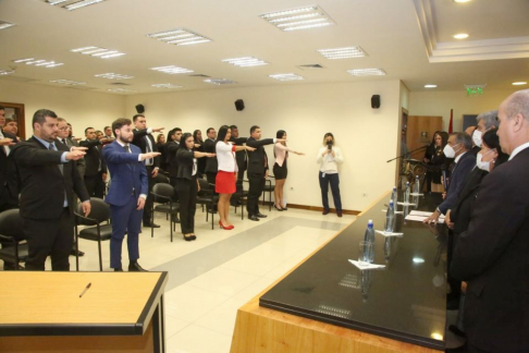 Juramento de rigor de abogados en la Circunscripción Judicial de Caaguazú.