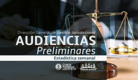 Informe de audiencias preliminares de juzgados penales de Garantías de Capital.