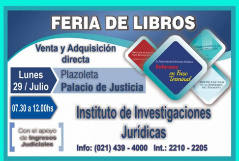 El Instituto de Investigaciones Jurídicas (IIJ) de la Corte Suprema de Justicia realizará la jornada de venta de libros.