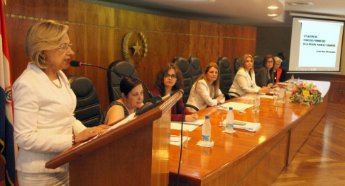 La presidenta de la Corte, doctora Alicia Pucheta, destacó los trabajos conjuntos entre los poderes del Estado para proteger integralmente a la mujer.