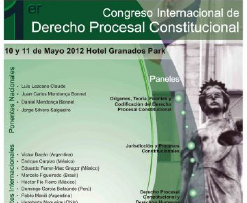Afiche del Congreso Internacional de "Derecho Procesal Constitucional"