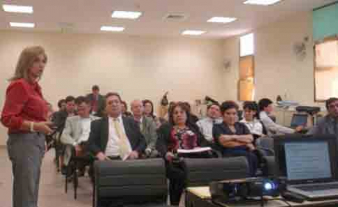 Instante de la capacitación con magistrados de distintos fueros de la circunscripción judicial de Paraguarí