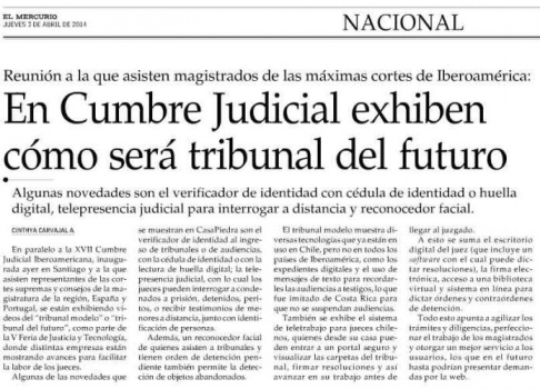 Los avances en materia judicial fueron resaltados por el medio de prensa chileno.