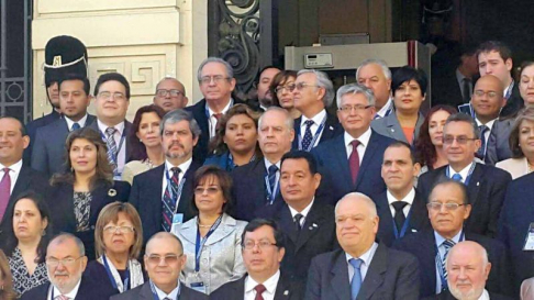 Foto oficial de los participantes de la Primera Reunión Preparatoria para la Cumbre Judicial Iberoamericana.