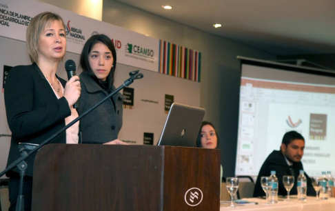 El Portal de Datos Abiertos de la Corte Suprema de Justicia fue presentado por la directora de TIC's, la licenciada Julia Centurión, y Natalia Ochoa, colaboradora de Ceamso.