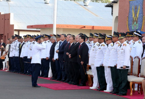 El presidente de la Corte estuvo este jueves en el Día de la Fuerza Aérea Paraguaya.