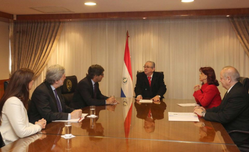 Ministros recibieron visita protocolar del ministro de Justicia de la República Argentina, Germán Garavano.
