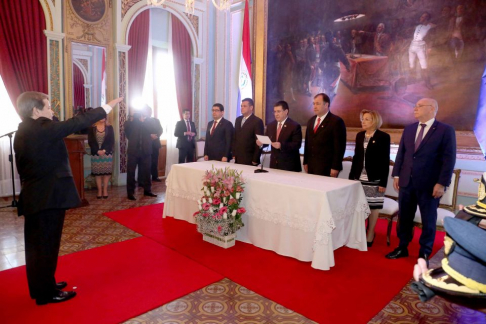 La presidenta de la Corte Suprema de Justicia, doctora Alicia Pucheta, participó del acto de juramento.