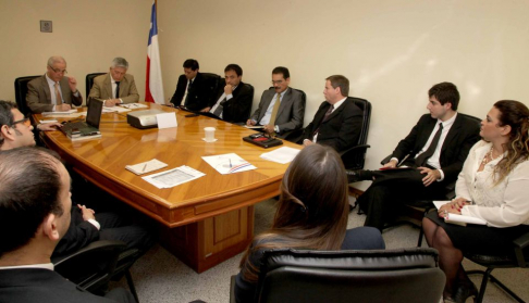Reunión de magistrados en el 8vo piso del Poder Judicial de Asunción.