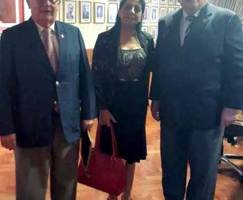 Autoridades judiciales reunidas con la gobernadora del Departamento de Alto Paraguay, Marlene Ocampos.