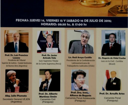 Uno de los disertantes será el doctor Sindulfo Blanco, ministro de la Corte Suprema de Justicia paraguaya.