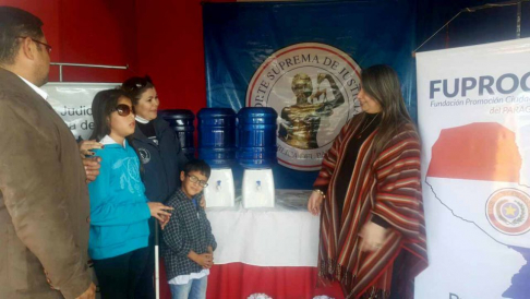 Los voluntarios de Justicia contaron con un estand en la Expo Norte, realizada en Concepción.