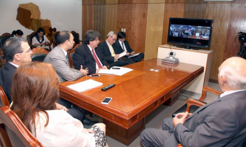Mediante videoconferencia, miembros del CAJ conversan con magistrados de Itapúa sobre el PEI 2016-2020.