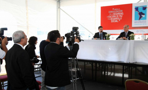 La conferencia fue desarrollada en el Centro Internacional de Prensa de la Conmebol.