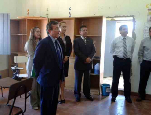 Durante la visita al Centro Educativo de Atención a Adolescentes Infractores de Concepción
